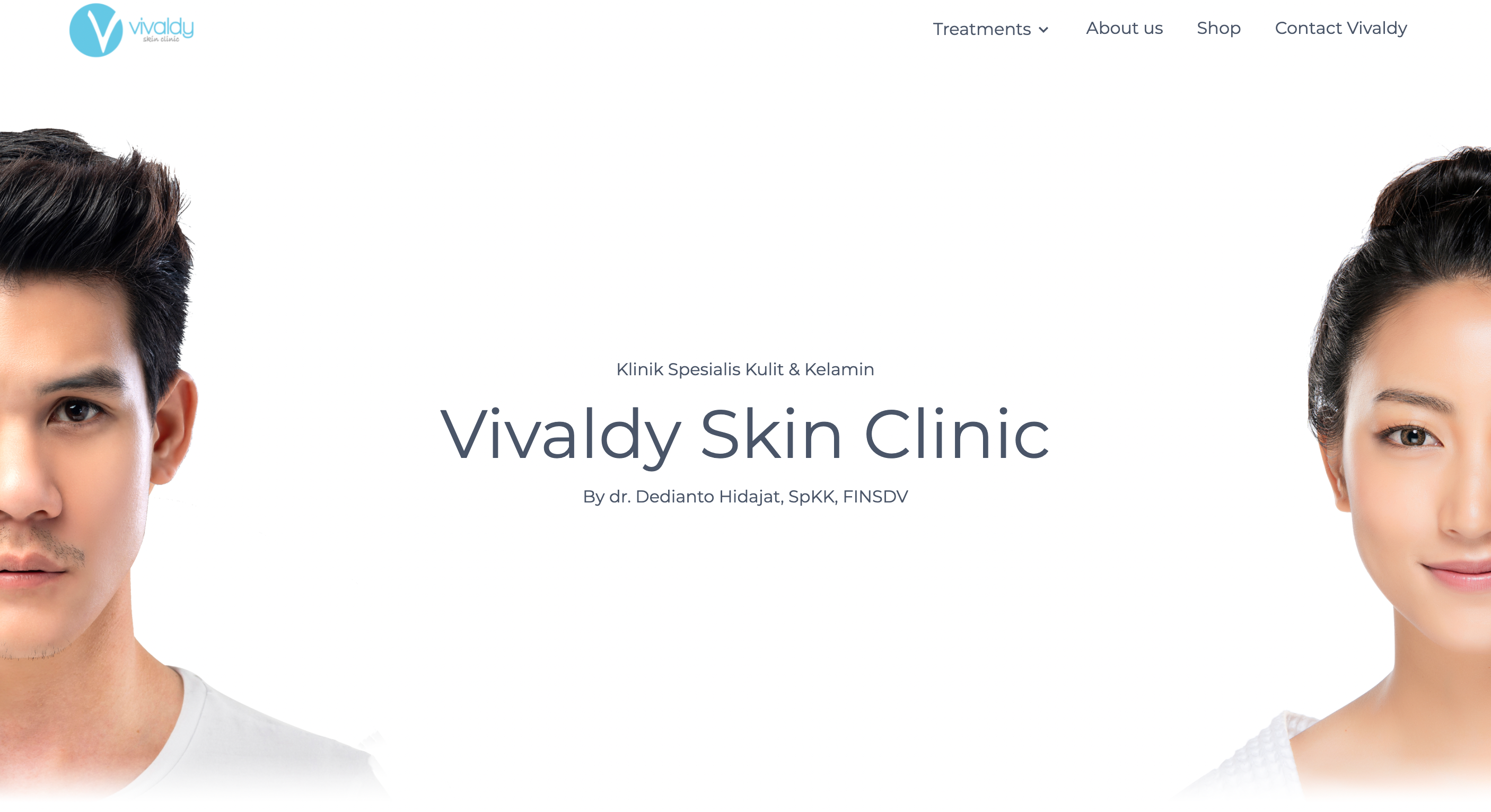 Vivaldy Skin Clinic — website screenshot